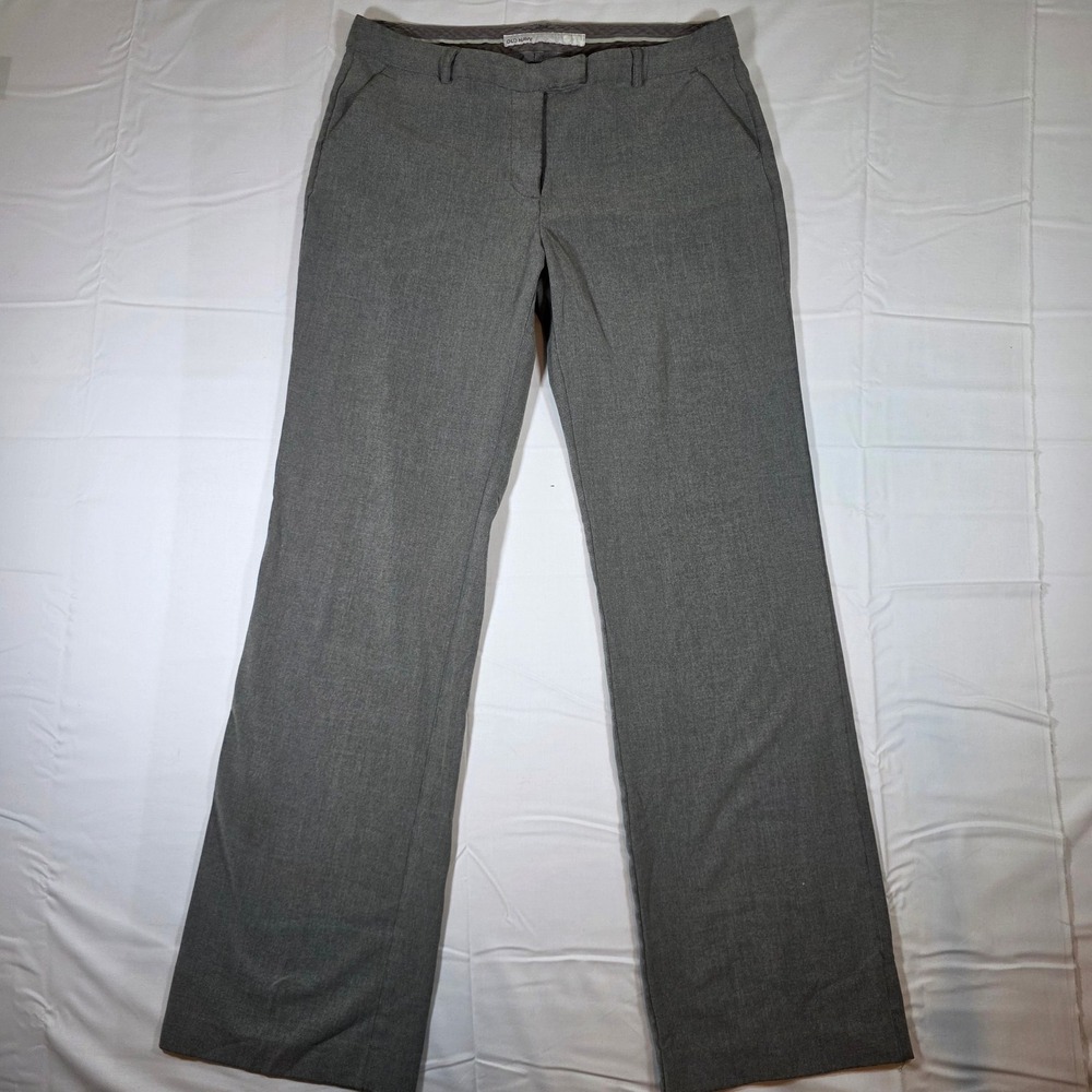 Old Navy Womens Classic Rise Gray Dress Pants Straight Leg Trousers Size 10